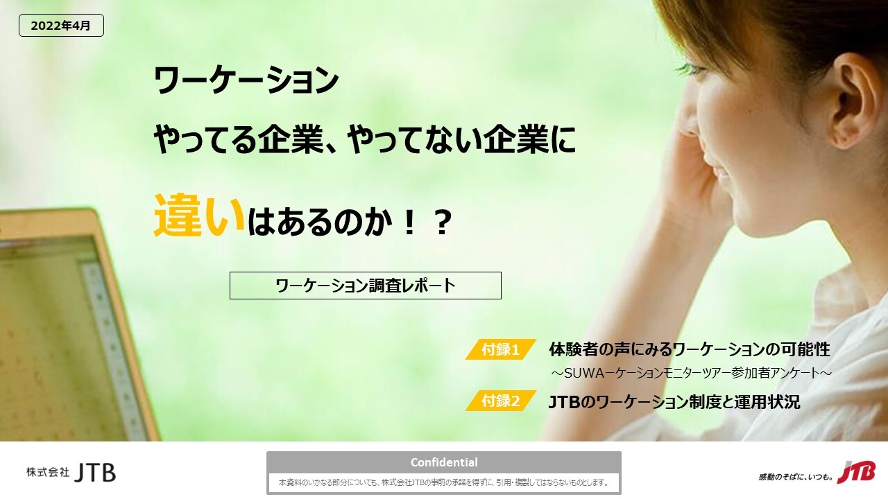 ワーケーション　やってる企業、やってない企業に違いはあるのか！？　～ワーケーション調査レポート～